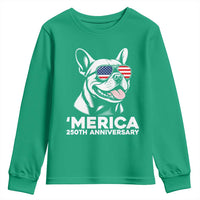 Merica French Bulldog Lover Youth Sweatshirt 250th Anniversary Gift