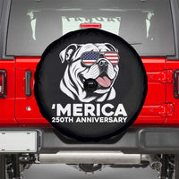 Merica English Bulldog Lover Spare Tire Cover 250th Anniversary Gift