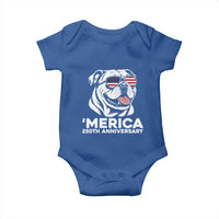 Merica English Bulldog Lover Baby Onesie 250th Anniversary Gift