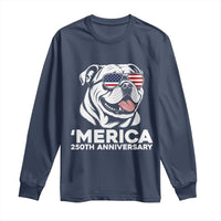 Merica English Bulldog Lover Long Sleeve Shirt 250th Anniversary Gift