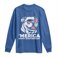 Merica English Bulldog Lover Long Sleeve Shirt 250th Anniversary Gift