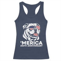 Merica English Bulldog Lover Racerback Tank Top 250th Anniversary Gift