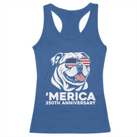 Merica English Bulldog Lover Racerback Tank Top 250th Anniversary Gift