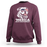 Merica English Bulldog Lover Sweatshirt 250th Anniversary Gift