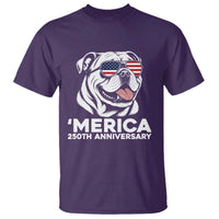 Merica English Bulldog Lover T Shirt 250th Anniversary Gift