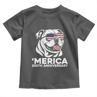 Merica English Bulldog Lover Toddler T Shirt 250th Anniversary Gift