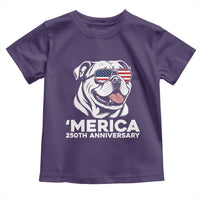 Merica English Bulldog Lover Toddler T Shirt 250th Anniversary Gift