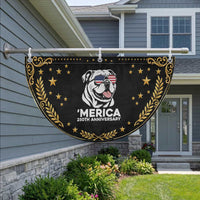 Merica English Bulldog Lover Patriotic Fan Flag 250th Anniversary Gift
