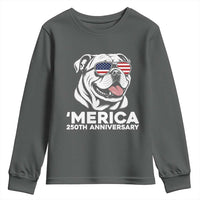 Merica English Bulldog Lover Youth Sweatshirt 250th Anniversary Gift