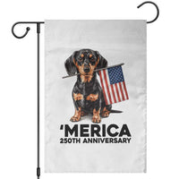Merica Dachshund Lover Garden Flag 250th Anniversary Gift