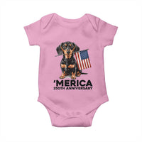 Merica Dachshund Lover Baby Onesie 250th Anniversary Gift