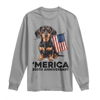 Merica Dachshund Lover Long Sleeve Shirt 250th Anniversary Gift