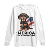 Merica Dachshund Lover Long Sleeve Shirt 250th Anniversary Gift