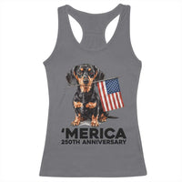 Merica Dachshund Lover Racerback Tank Top 250th Anniversary Gift