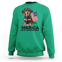 Merica Dachshund Lover Sweatshirt 250th Anniversary Gift