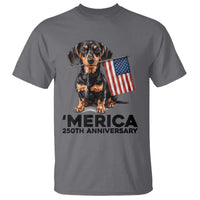 Merica Dachshund Lover T Shirt 250th Anniversary Gift