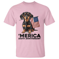 Merica Dachshund Lover T Shirt 250th Anniversary Gift