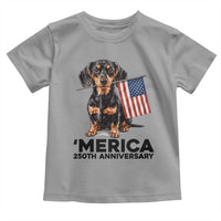 Merica Dachshund Lover Toddler T Shirt 250th Anniversary Gift