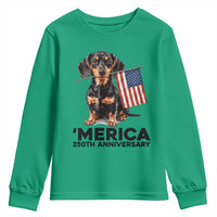 Merica Dachshund Lover Youth Sweatshirt 250th Anniversary Gift