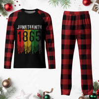 Juneteenth Freedom Pride Plaid Pajama Set African American Heritage Graphic