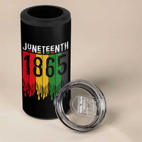 Juneteenth Freedom Pride 4 in 1 Can Cooler Tumbler African American Heritage Graphic