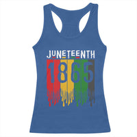 Juneteenth Freedom Pride Racerback Tank Top African American Heritage Graphic