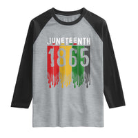 Juneteenth Freedom Pride Raglan Shirt African American Heritage Graphic