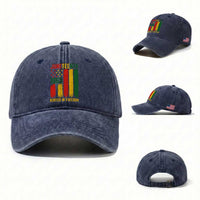 Juneteenth Rooted In Freedom 1865 Washed Cotton Baseball Cap African American Pride