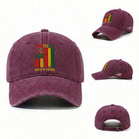 Juneteenth Rooted In Freedom 1865 Washed Cotton Baseball Cap African American Pride