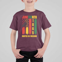 Juneteenth 1865 Freedom Pride T Shirt For Kid African American Heritage Graphic
