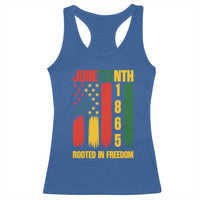 Juneteenth 1865 Freedom Pride Racerback Tank Top African American Heritage Graphic