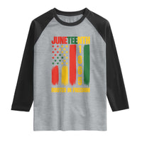 Juneteenth 1865 Freedom Pride Raglan Shirt African American Heritage Graphic