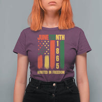Juneteenth 1865 Freedom Pride T Shirt For Women African American Heritage Graphic
