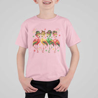 Funny Juneteenth Flamingos Squad T Shirt For Kid African American Heritage