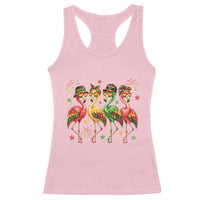 Funny Juneteenth Flamingos Squad Racerback Tank Top African American Heritage