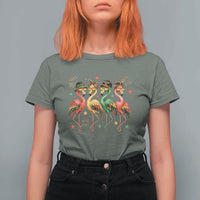 Funny Juneteenth Flamingos Squad T Shirt For Women African American Heritage