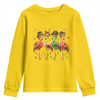 Funny Juneteenth Flamingos Squad Youth Sweatshirt African American Heritage