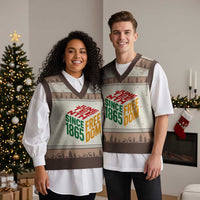 Juneteenth 1865 Freedom V-Neck Knit Sweater Vest African American Pride