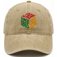 Juneteenth 1865 Freedom Washed Cotton Baseball Cap African American Pride