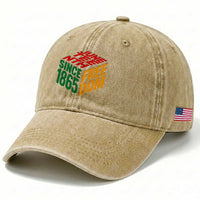 Juneteenth 1865 Freedom Washed Cotton Baseball Cap African American Pride