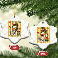 Skeleton Juneteenth Freedom Ceramic Ornament African American Pride Gift