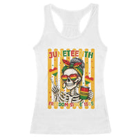 Skeleton Juneteenth Freedom Racerback Tank Top African American Pride Gift