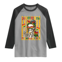 Skeleton Juneteenth Freedom Raglan Shirt African American Pride Gift