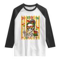 Skeleton Juneteenth Freedom Raglan Shirt African American Pride Gift