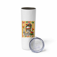 Skeleton Juneteenth Freedom Skinny Tumbler African American Pride Gift