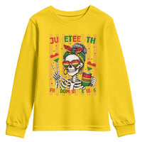 Skeleton Juneteenth Freedom Youth Sweatshirt African American Pride Gift