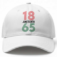 Vintage Juneteenth 1865 Baseball Cap Retro Striped Number Graphic