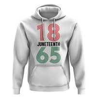 Vintage Juneteenth 1865 Hoodie Retro Striped Number Graphic