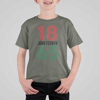 Vintage Juneteenth 1865 T Shirt For Kid Retro Striped Number Graphic
