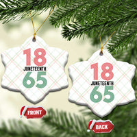 Vintage Juneteenth 1865 Ceramic Ornament Retro Striped Number Graphic